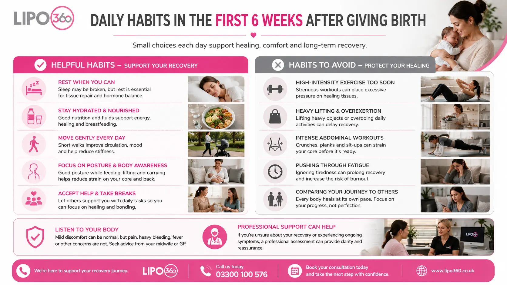 What to Do (and Avoid) in the First 6 Weeks After Giving Birth To Avoid Diastasis Recti 3 First 6 Weeks After Giving Birth To Avoid Diastasis Recti Godalming : Daily Habits in the First 6 Weeks After Giving Birth